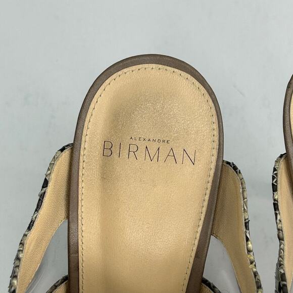 Alexandre Birman stiletto open toe slide python patent sandals size EU 40 - Picture 8 of 10